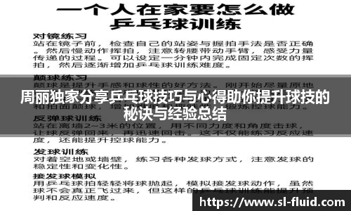 周丽独家分享乒乓球技巧与心得助你提升球技的秘诀与经验总结